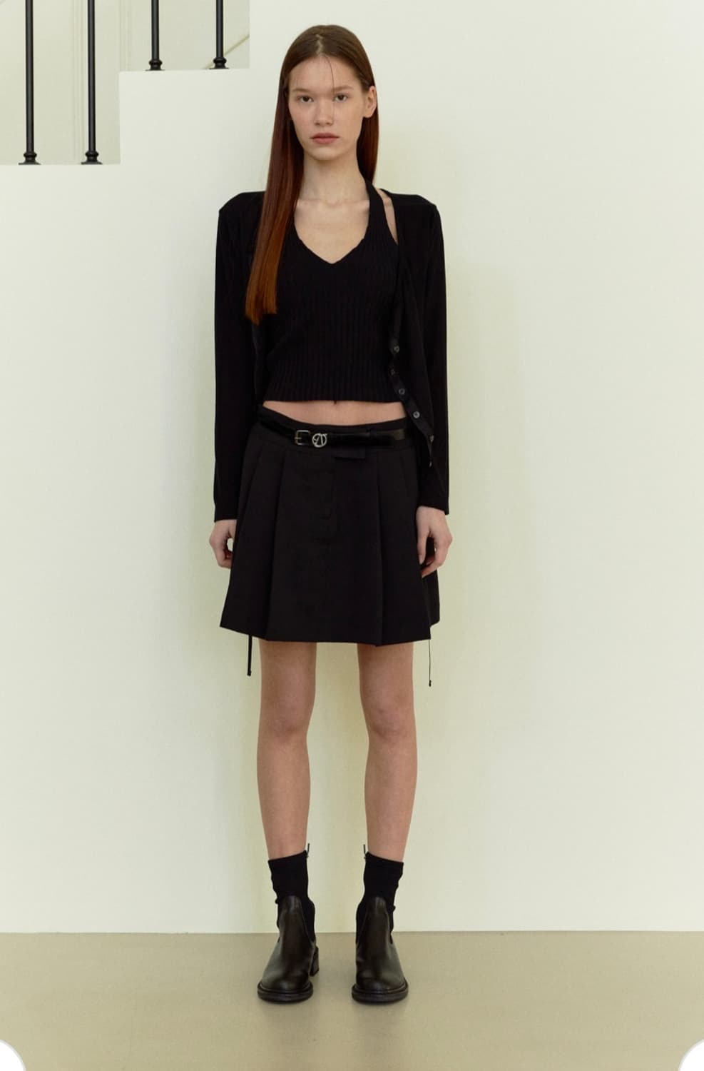 소프트서울 tied ribbon cardigan (그레이, 블랙 두색상 상품이미지6