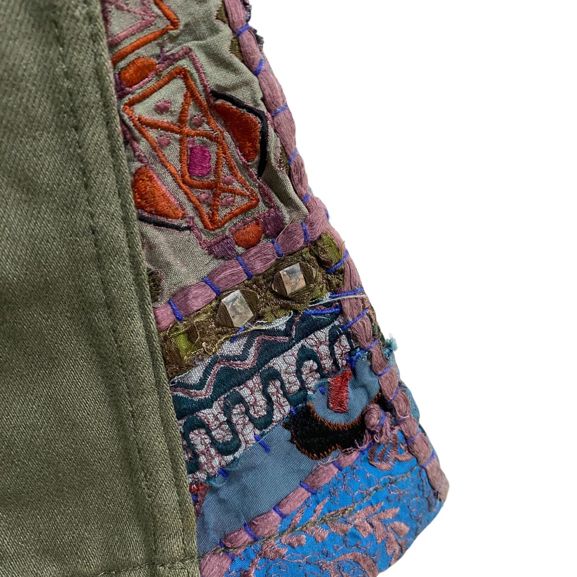 khaki washing pathwork cargo pants 상품이미지5