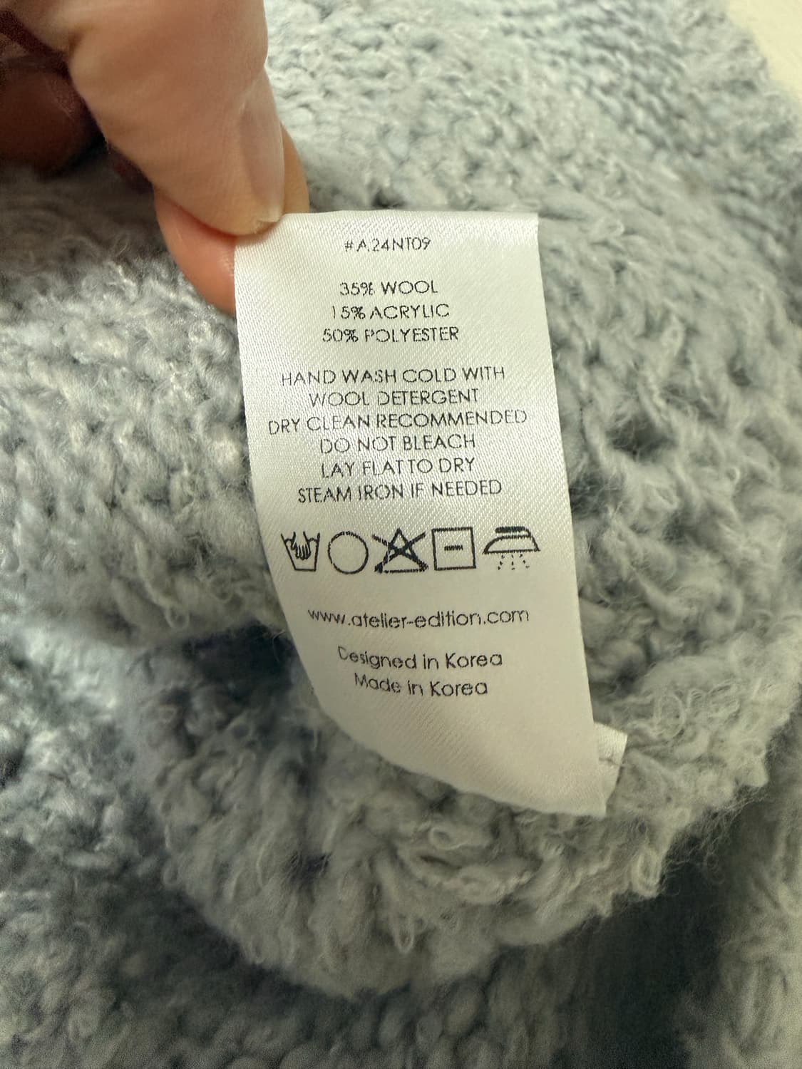 아뜰리에에디션 스카시라운드 니트(새상품) 상품이미지10