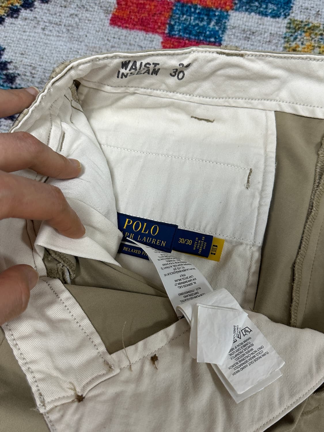 (1회착) 폴로 랄프로렌 릴렉스드핏 패치워크 치노 30x30 상품이미지7