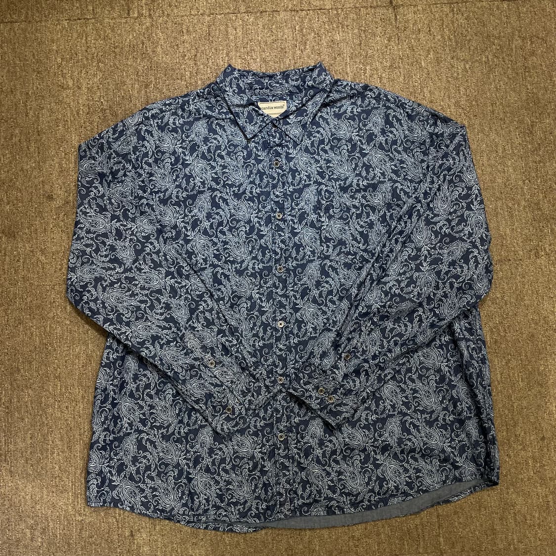 (2XL) 빈티지 네이비 페이즐리 셔츠  상품이미지2