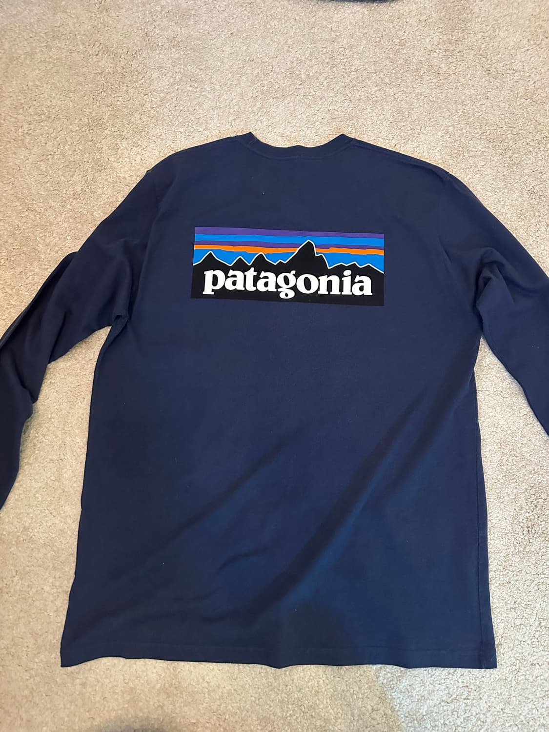 파타고니아 P-6 로고 리스폰시빌리티 롱슬리브 네이비 상품이미지1