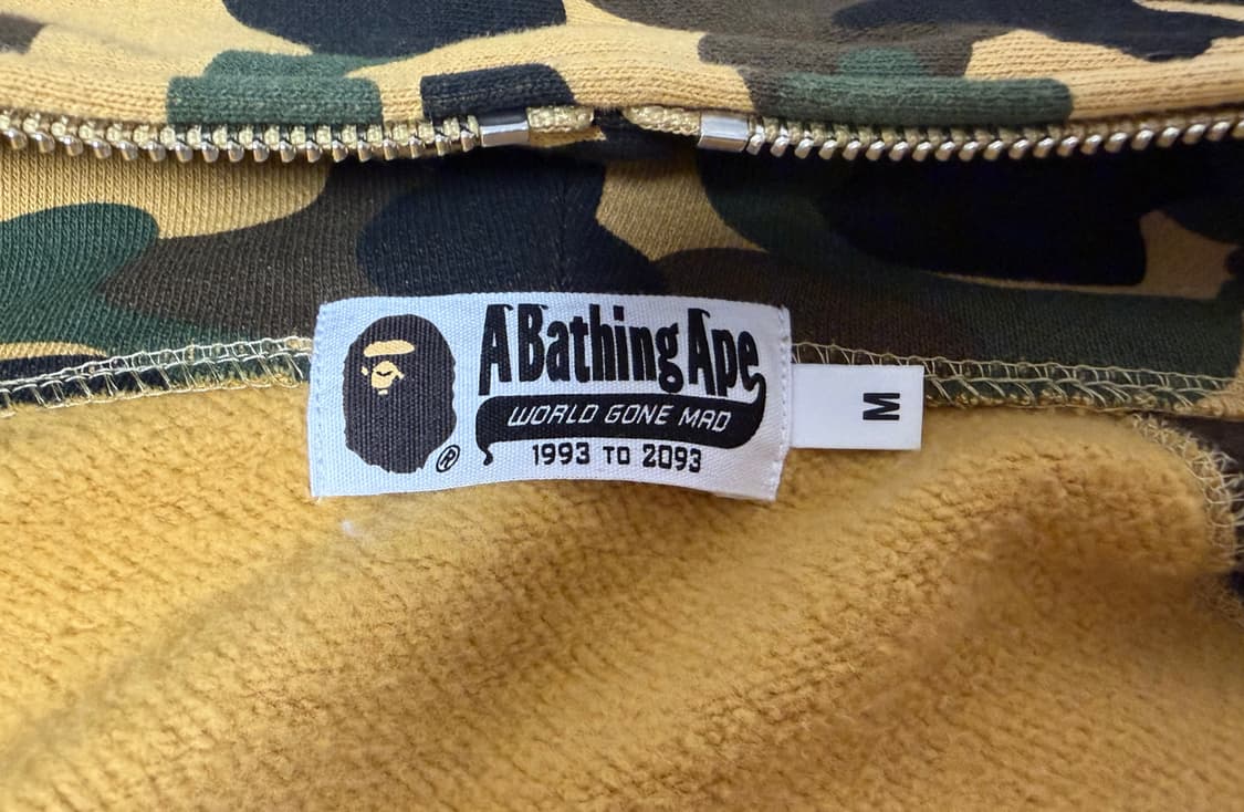 베이프 카모 크레이지 컬리지 풀 후드 집업M 상품이미지2