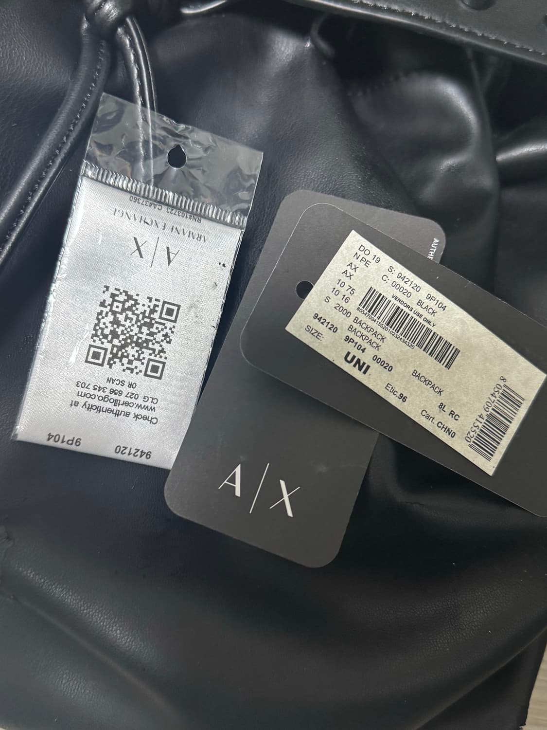 아르마니 레더 백팩 판매 상품이미지3