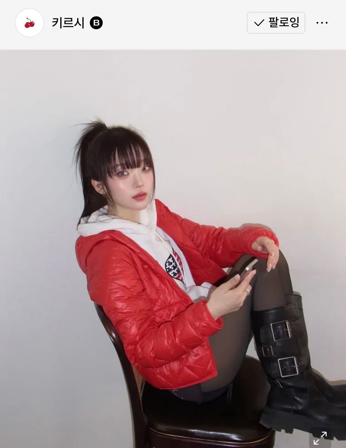 키르시 클라우드 크롭 다운 경량패딩 레드패딩 노스페이스 베이프 스투시 상품이미지2