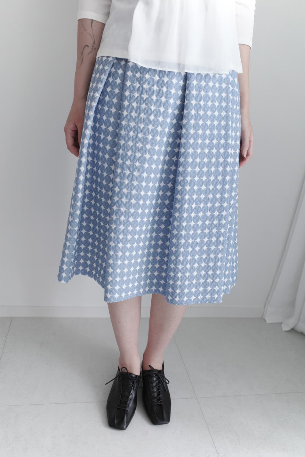 dot pleats skirt  상품이미지6