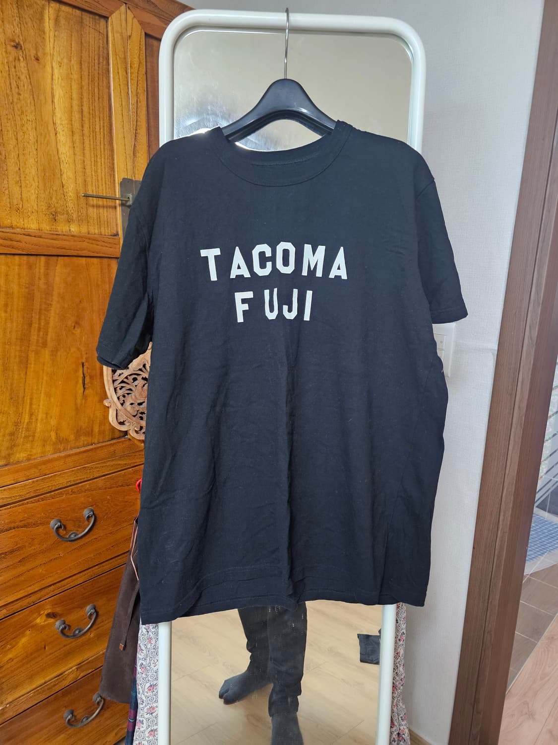 (새제품)TACOMA FUJI RECORDS 검정 반팔 티셔츠 후지레코드 상품이미지1