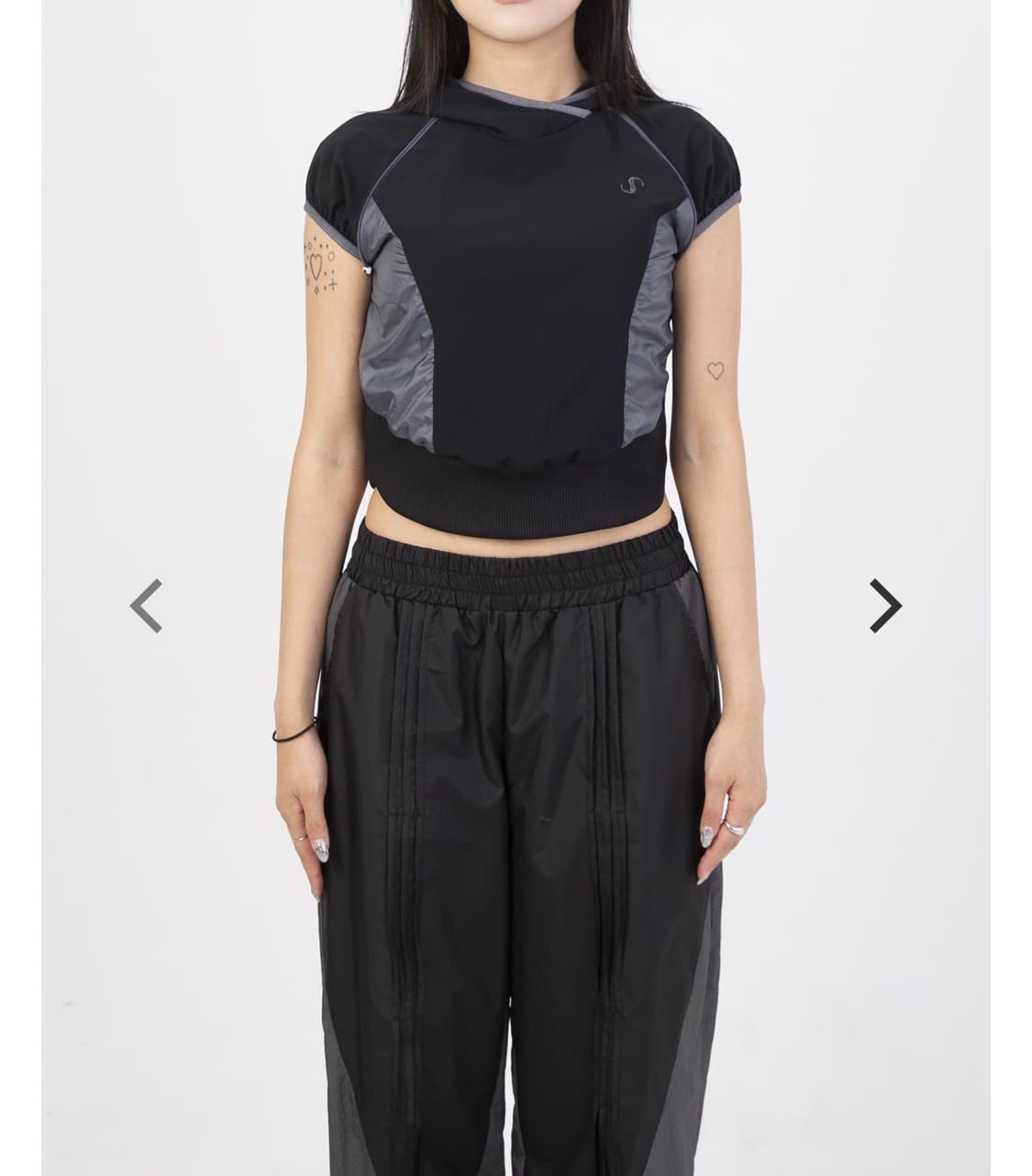 오호스 2way hoodie bolero (black) 상품이미지1