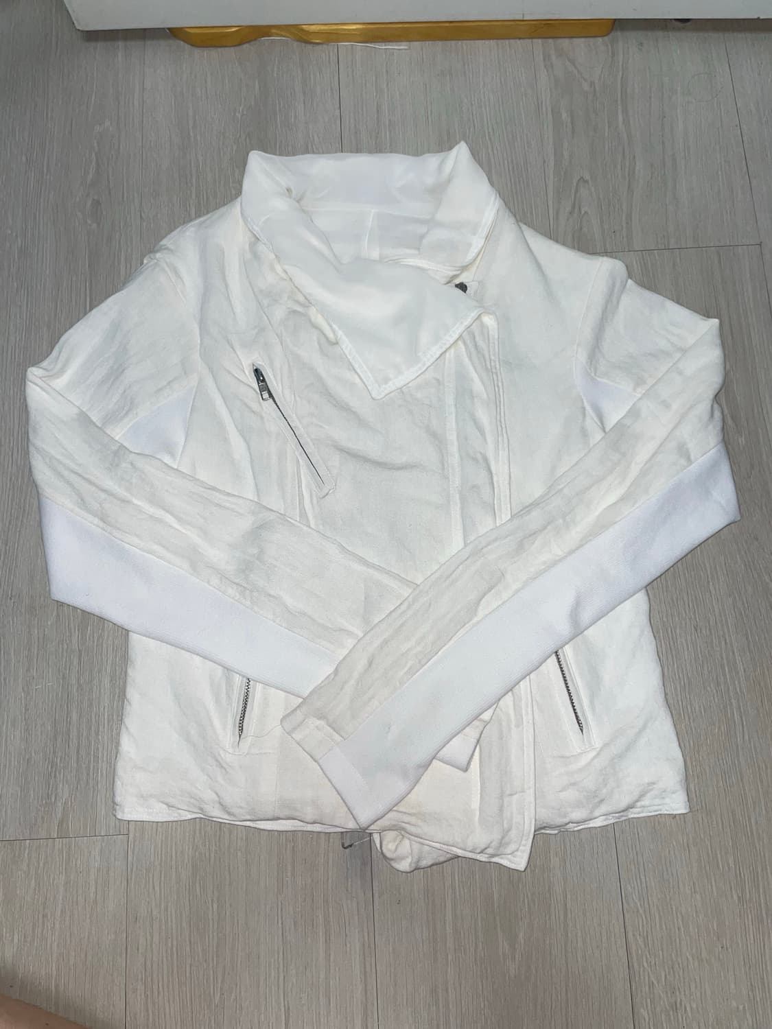 플레어업 바이커 자켓 화이트 2size 상품이미지4