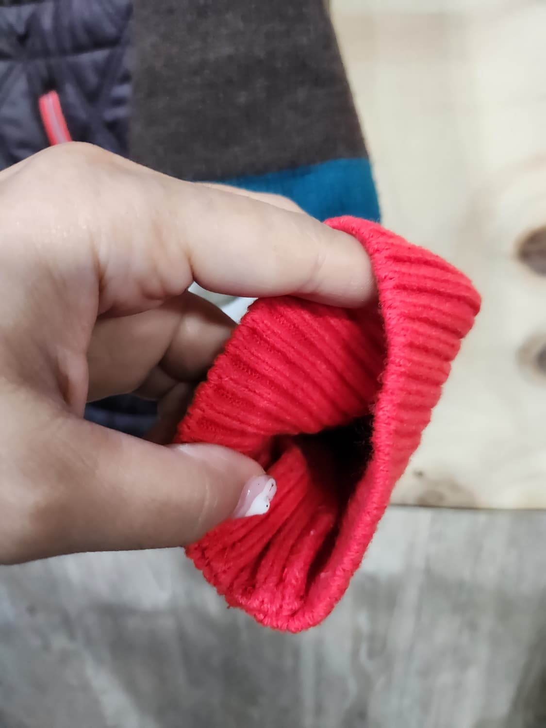 551) 루이까스텔 방풍 니트 배색 자켓 상품이미지5