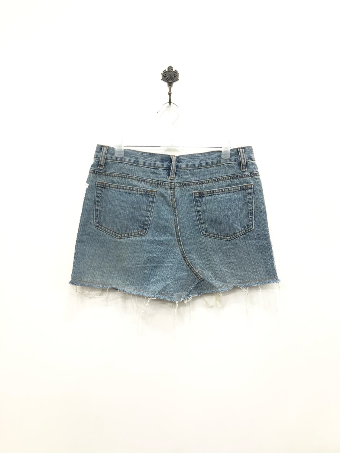 white rose lace light wash mini skirt 상품이미지3