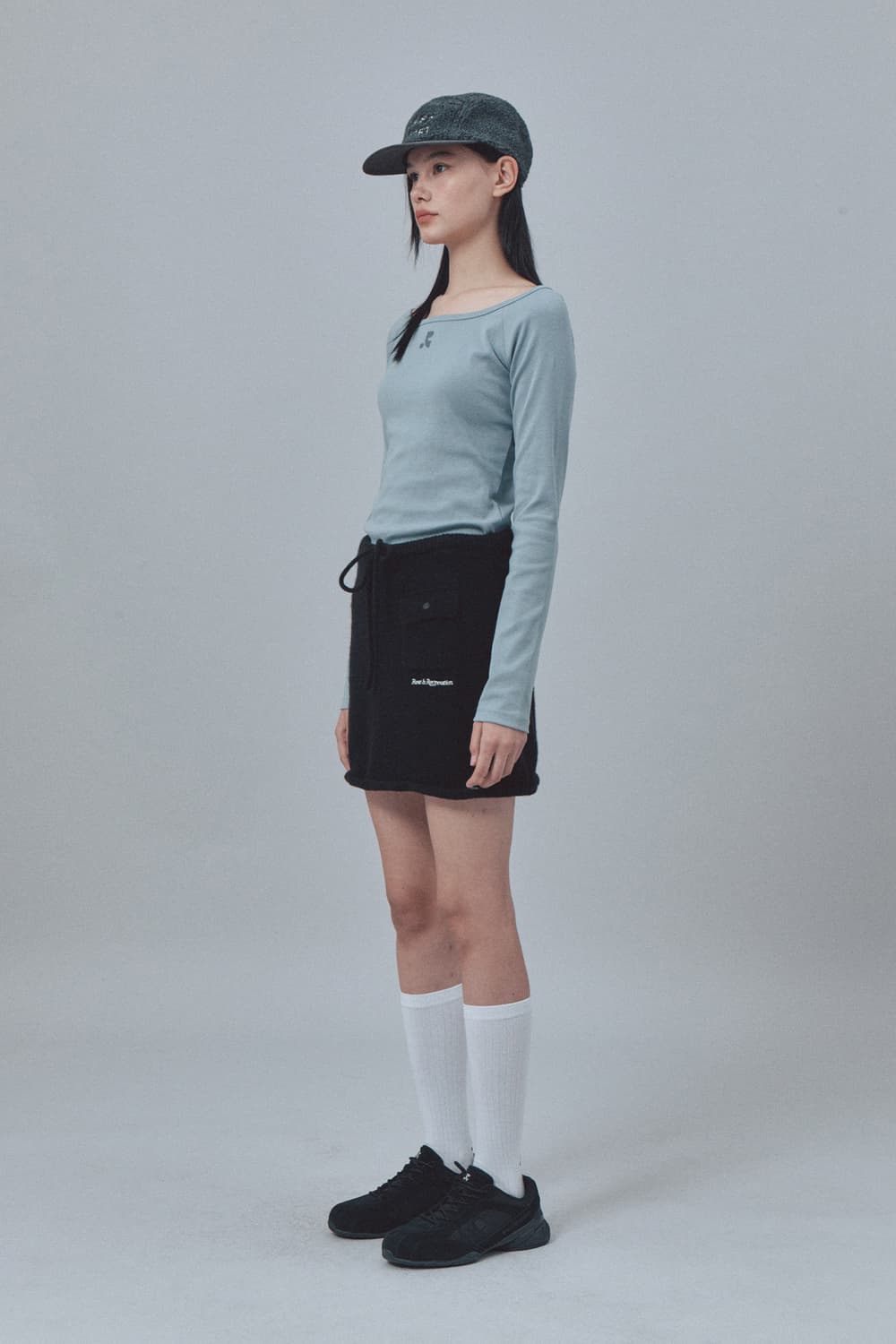 (1회착) Rest & Recreation 블랙 크롭 티셔츠 + 스커트 상품이미지9