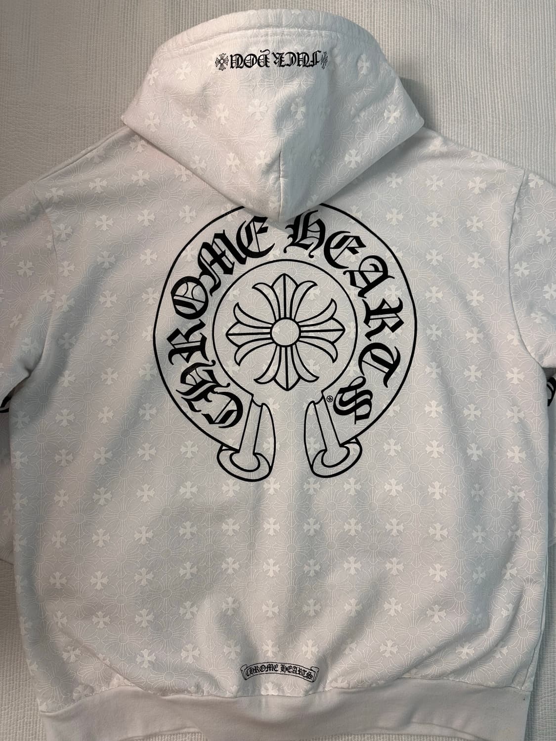 (레어) 크롬하츠 버티컬 플러스 로고 후드집업 화이트 M 상품이미지2