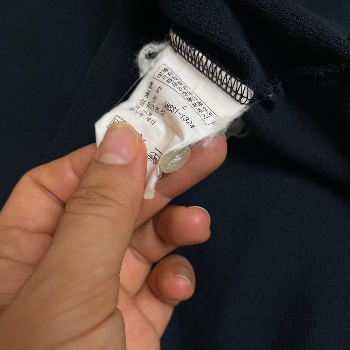 폴로 랄프로렌 다크네이비 빅포니 커스텀핏 반팔 카라티 L 상품이미지3