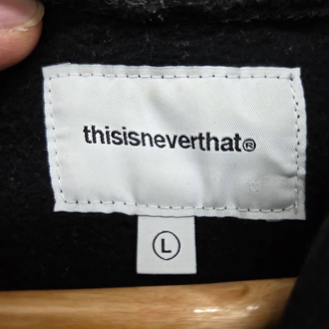 디스이즈네버댓 블랙 후드티 남L 상품이미지4