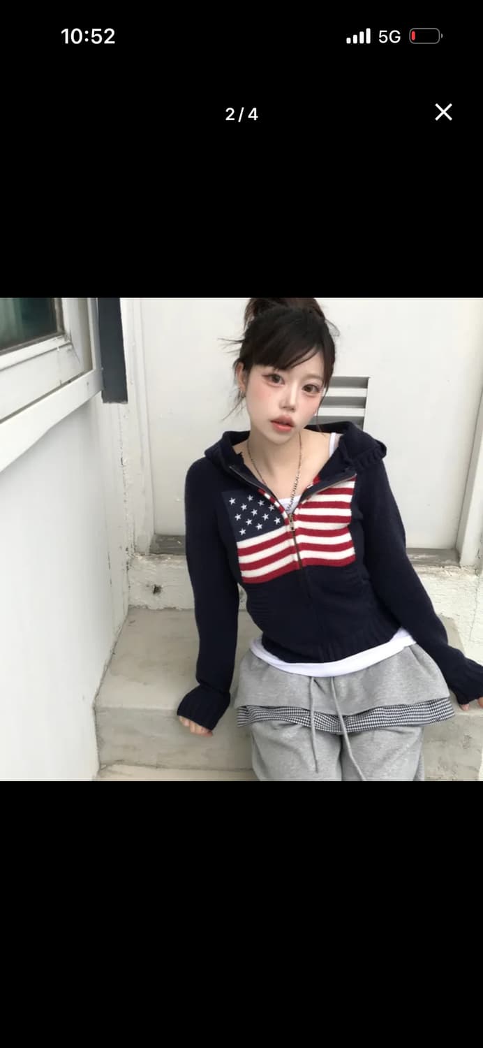 니트 후드집업 상품이미지1