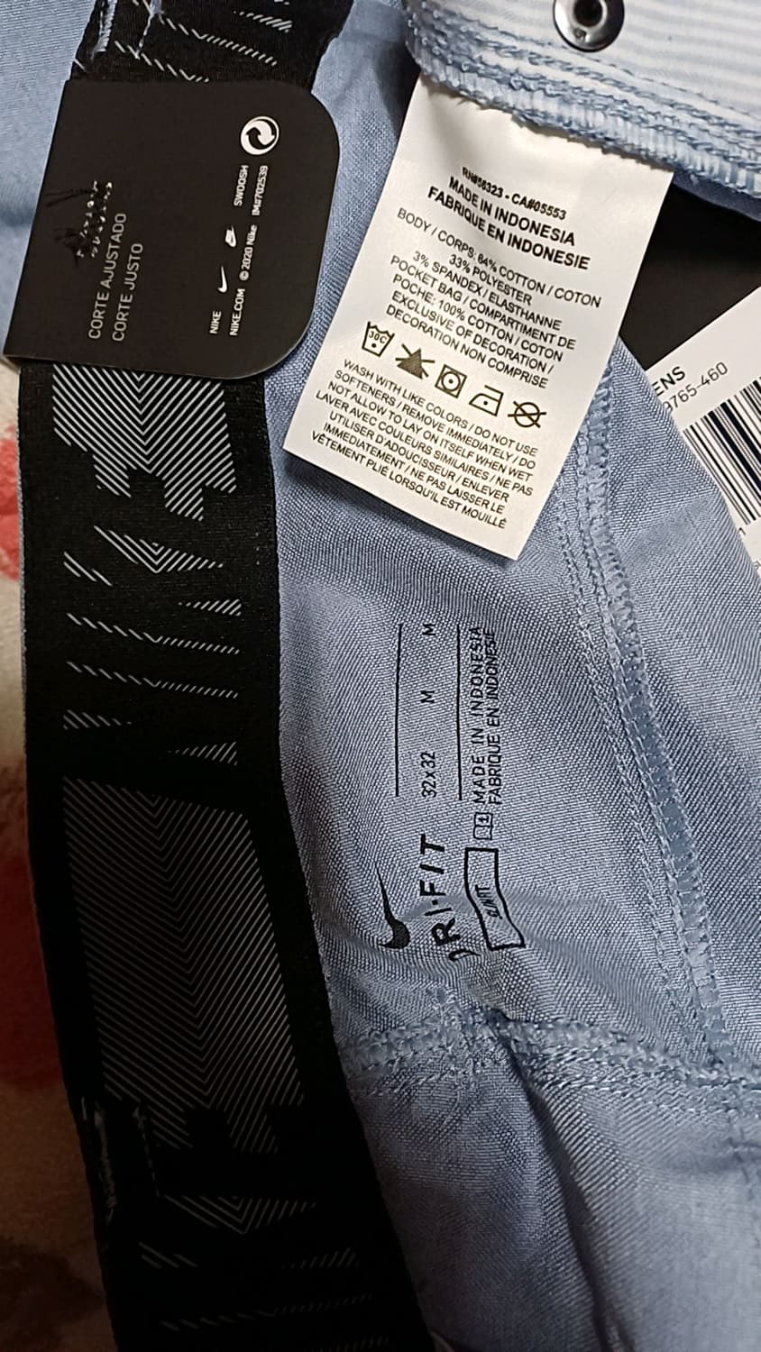 나이키골프 미사용 얇은스판면바지 실측33인치 기장107 상품이미지4