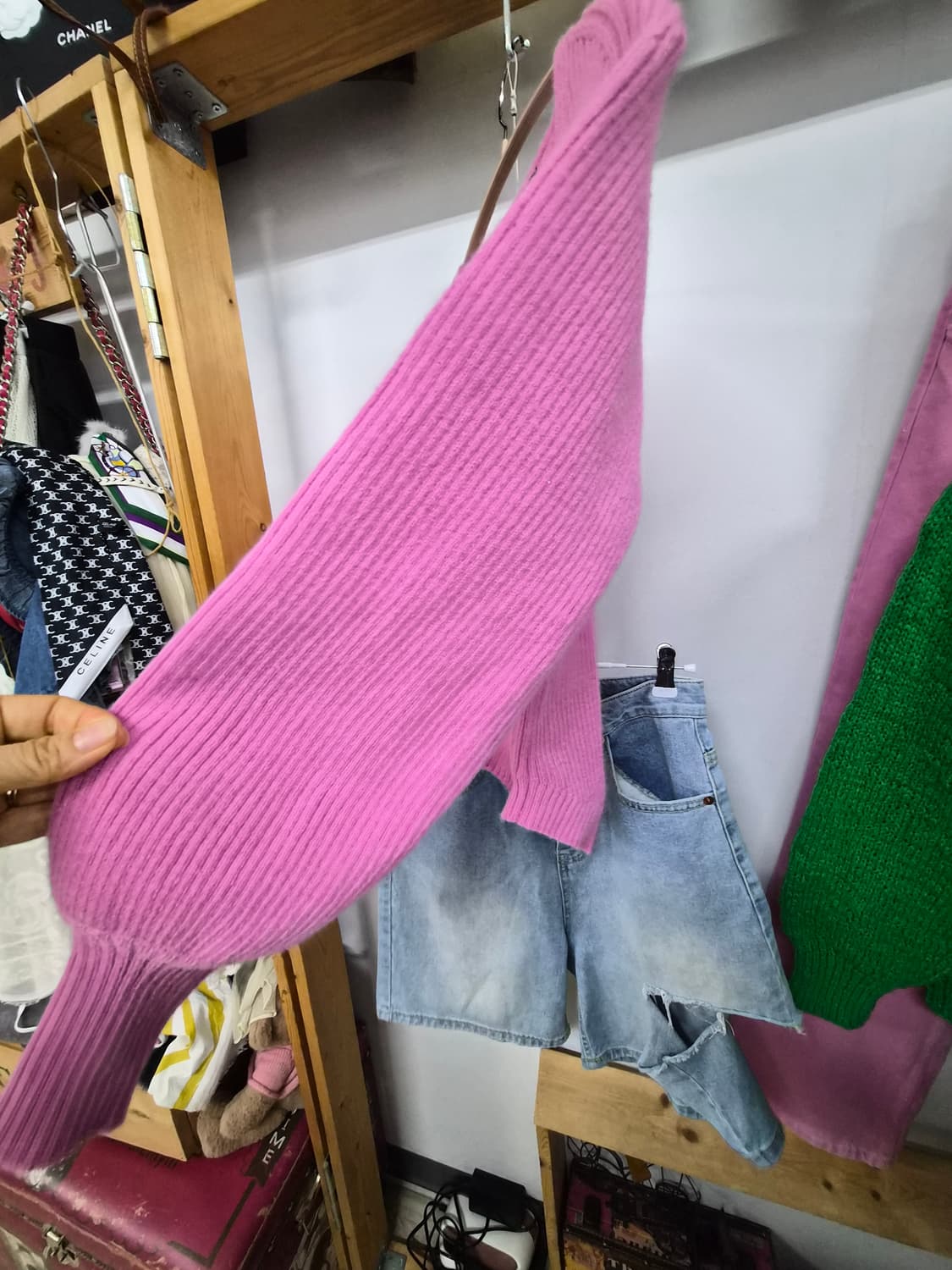 어반드레스 스퀘어라운드 핑크벌룬 골지니트 상품이미지4