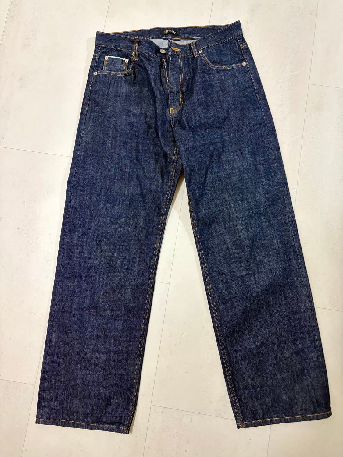 덴메이드 미드 인디고 셀비지 와이드핏 데님 상품이미지1