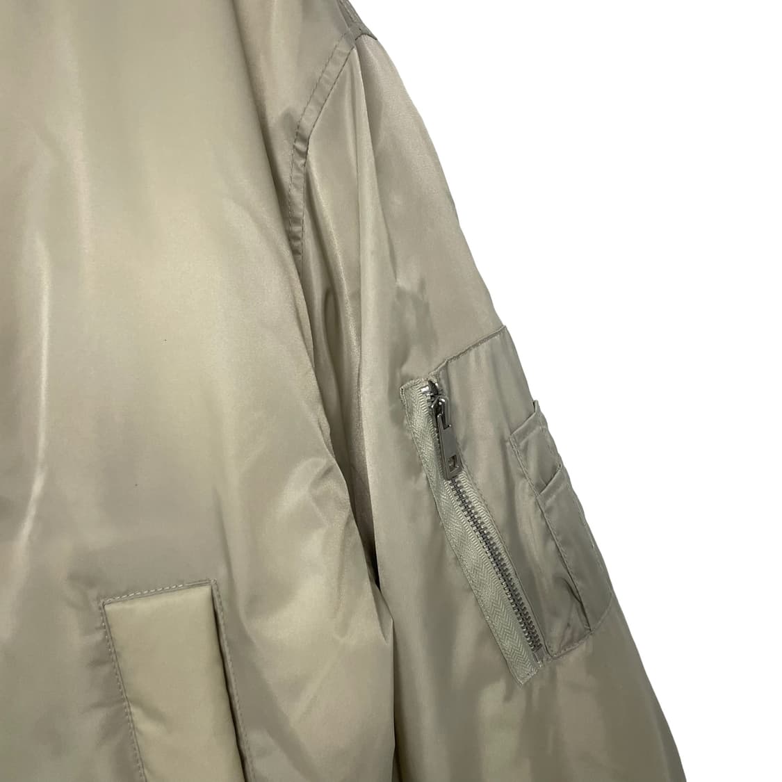 쿠어 Coor 나일론 봄버 자켓 베이지 상품이미지4