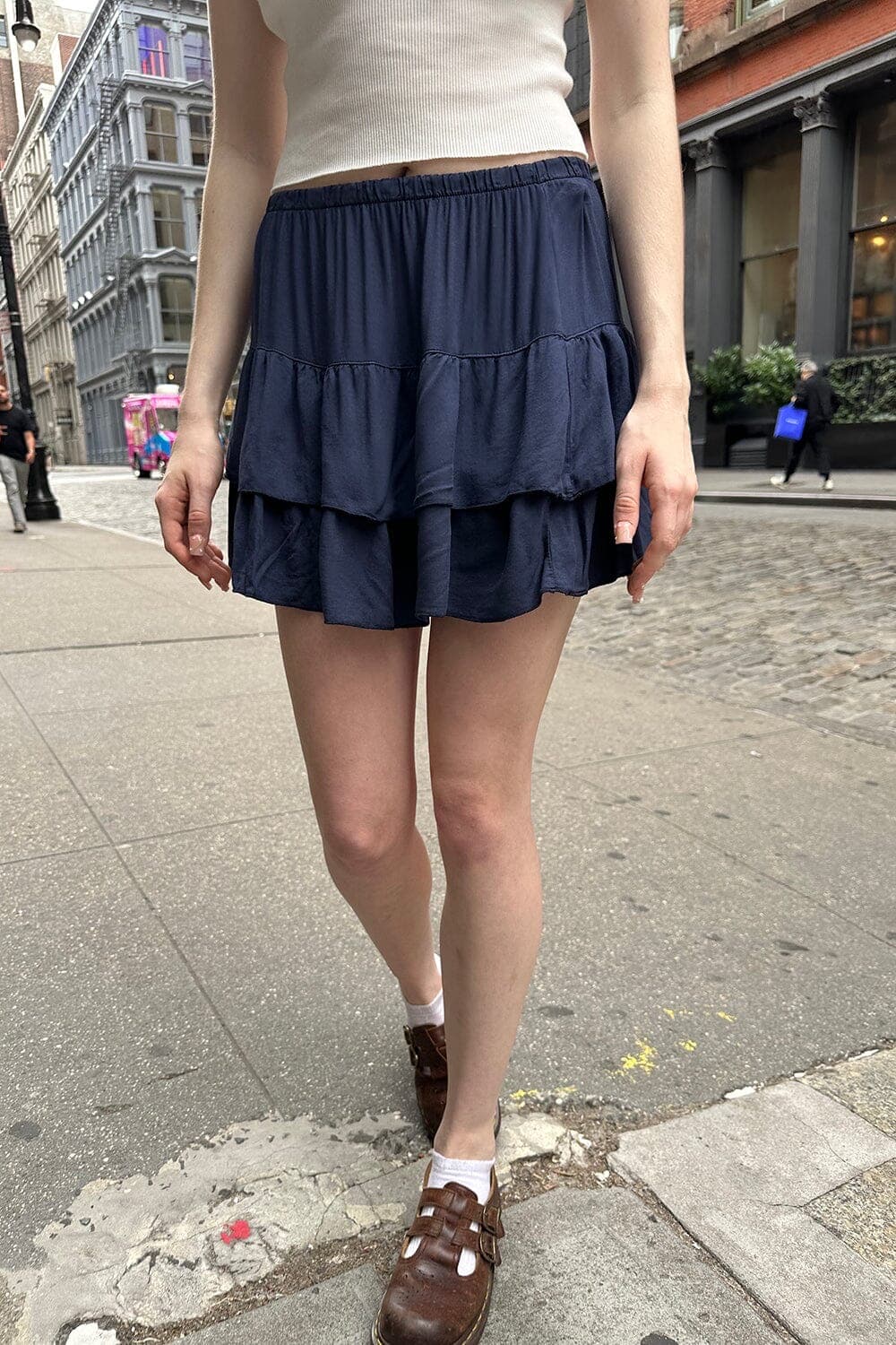 브랜디멜빌 이지 미니 스커트 브라운 상품이미지2