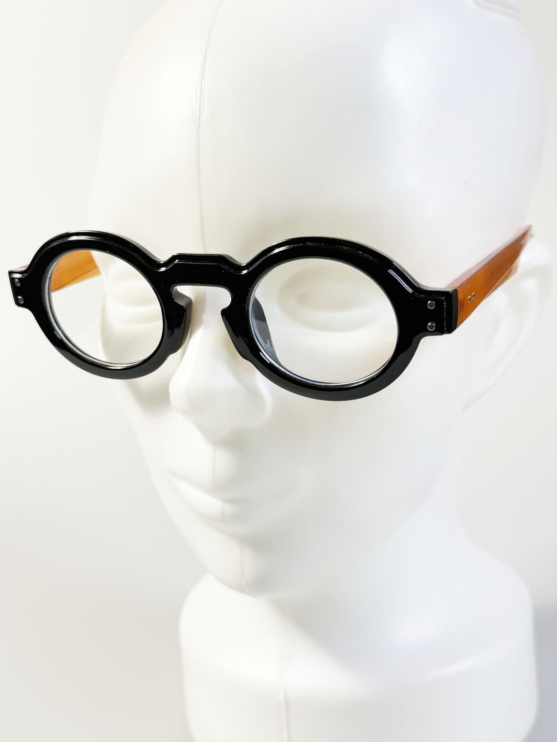 볼드 라운드 키홀 브릿지 투명 틴트 빈티지 선글라스 상품이미지8