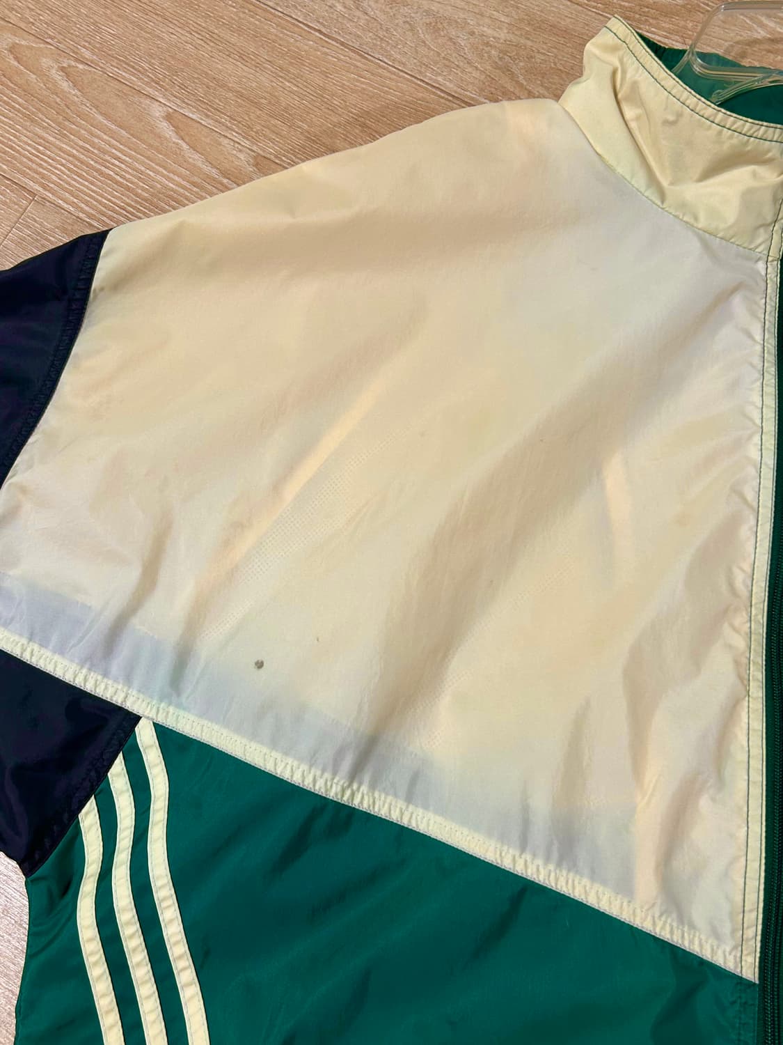 아디다스 80s 그린 아이보리 윈드브레이커 상품이미지4