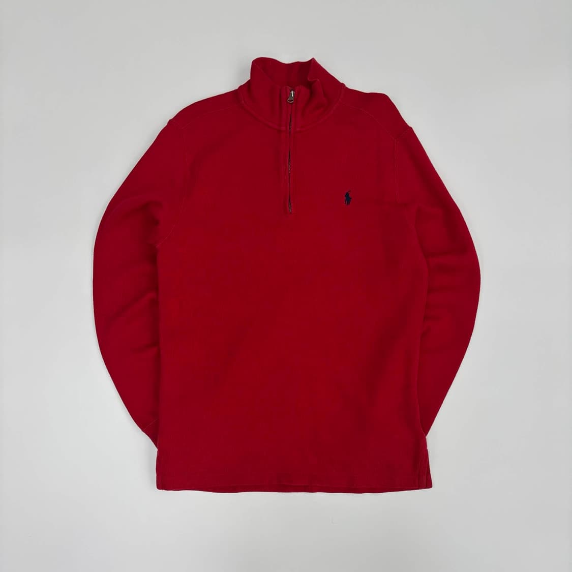 폴로 랄프로렌 코튼 니트 하프집 반집업(L) 상품이미지2