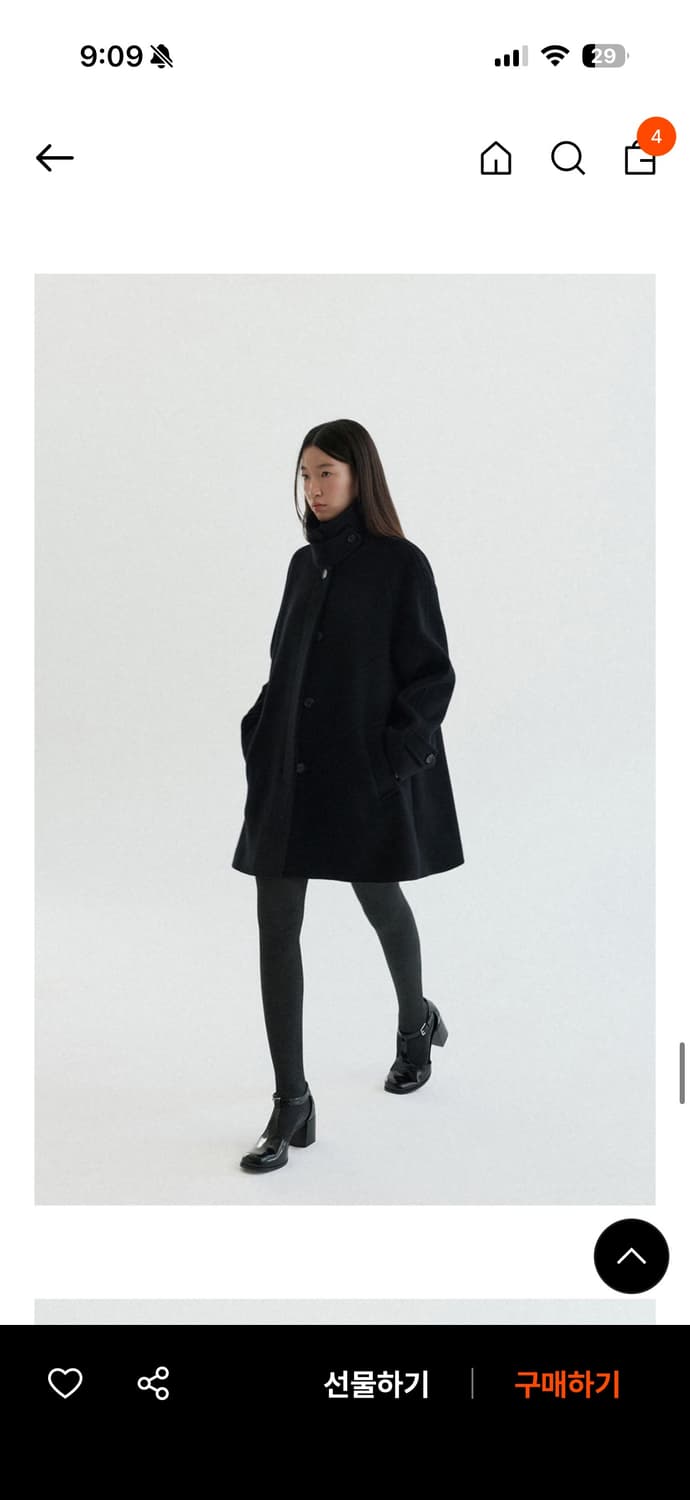 스프링크로커스 하프 발마칸 코트 블랙 상품이미지8