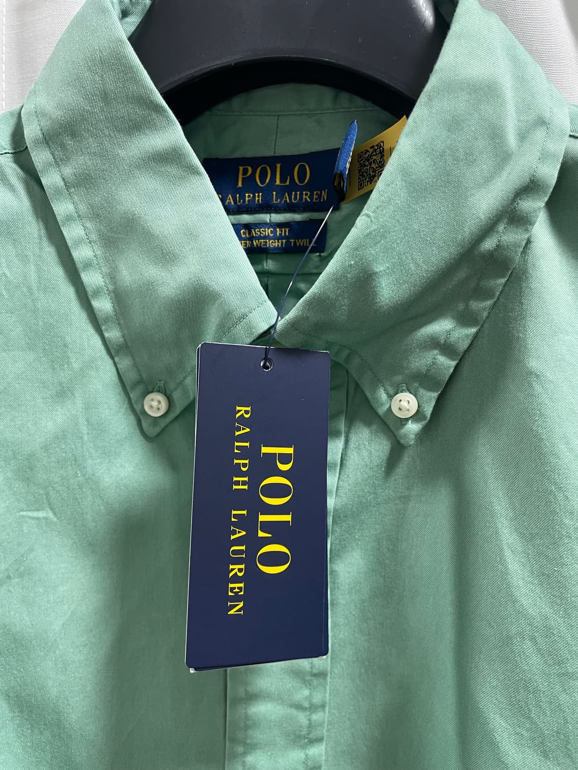 폴로 랄프로렌/ 클래식 핏 버튼다운 셔츠/ M  페더 웨이트 트윌 소재의 상품이미지8