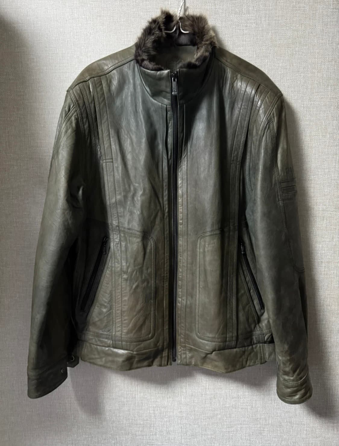 빈티지 레드옥스 여우 퍼 레더자켓 상품이미지1