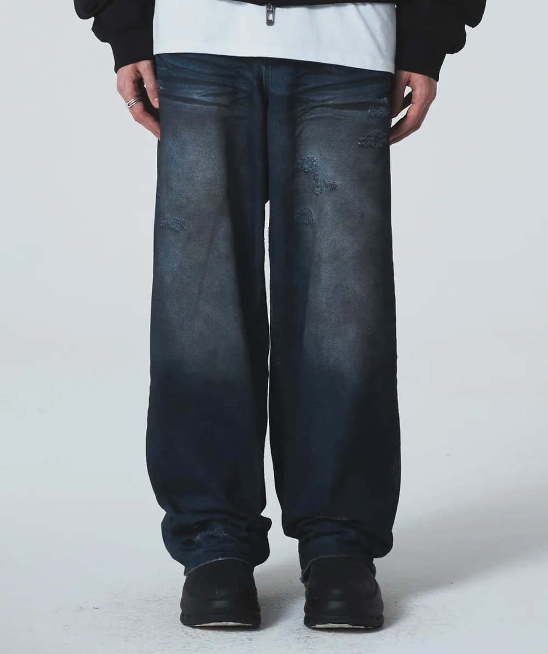 메종미네드 인디고 와이드 데님 팬츠 청바지 L 상품이미지2