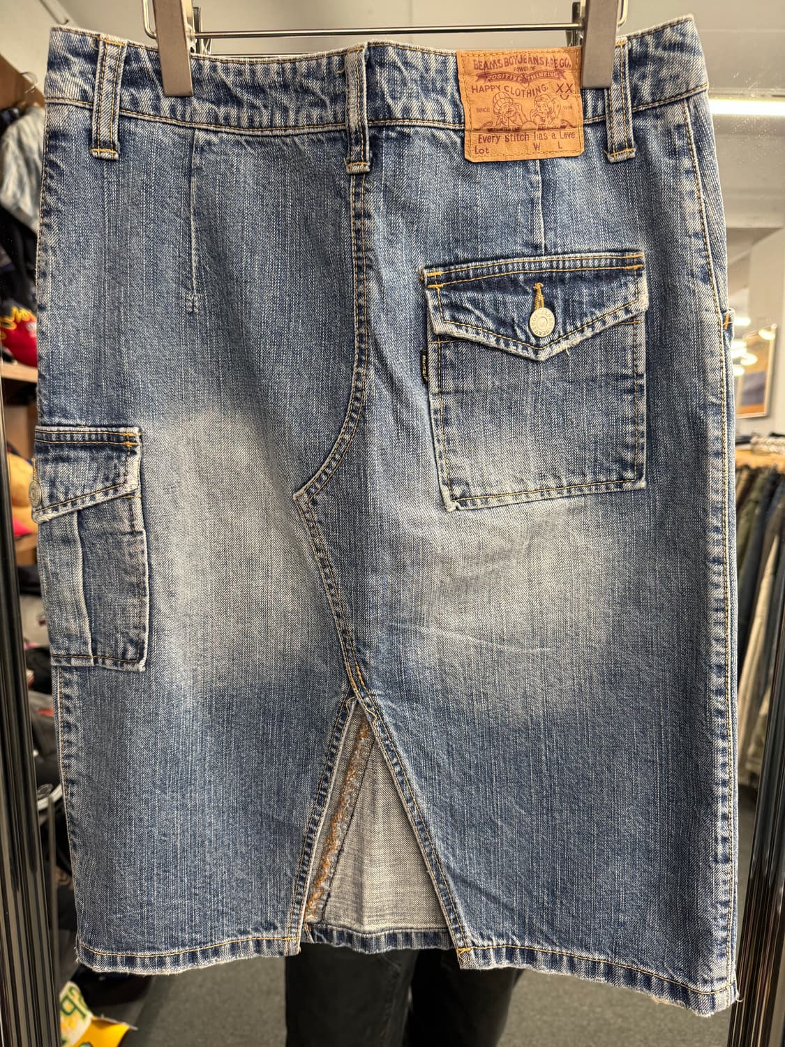 BEAMS BOY WEAR 빈티지 데님 스커트 상품이미지4