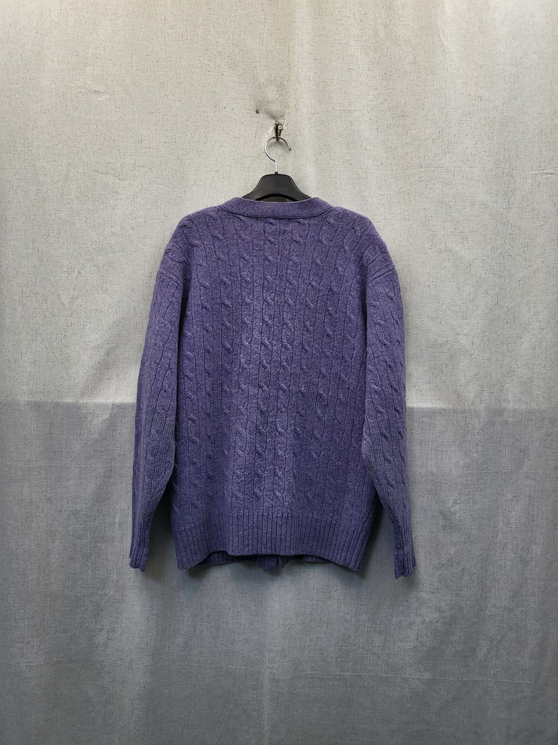 폴로 랄프로렌 퍼플 꽈배기 가디건 상품이미지2