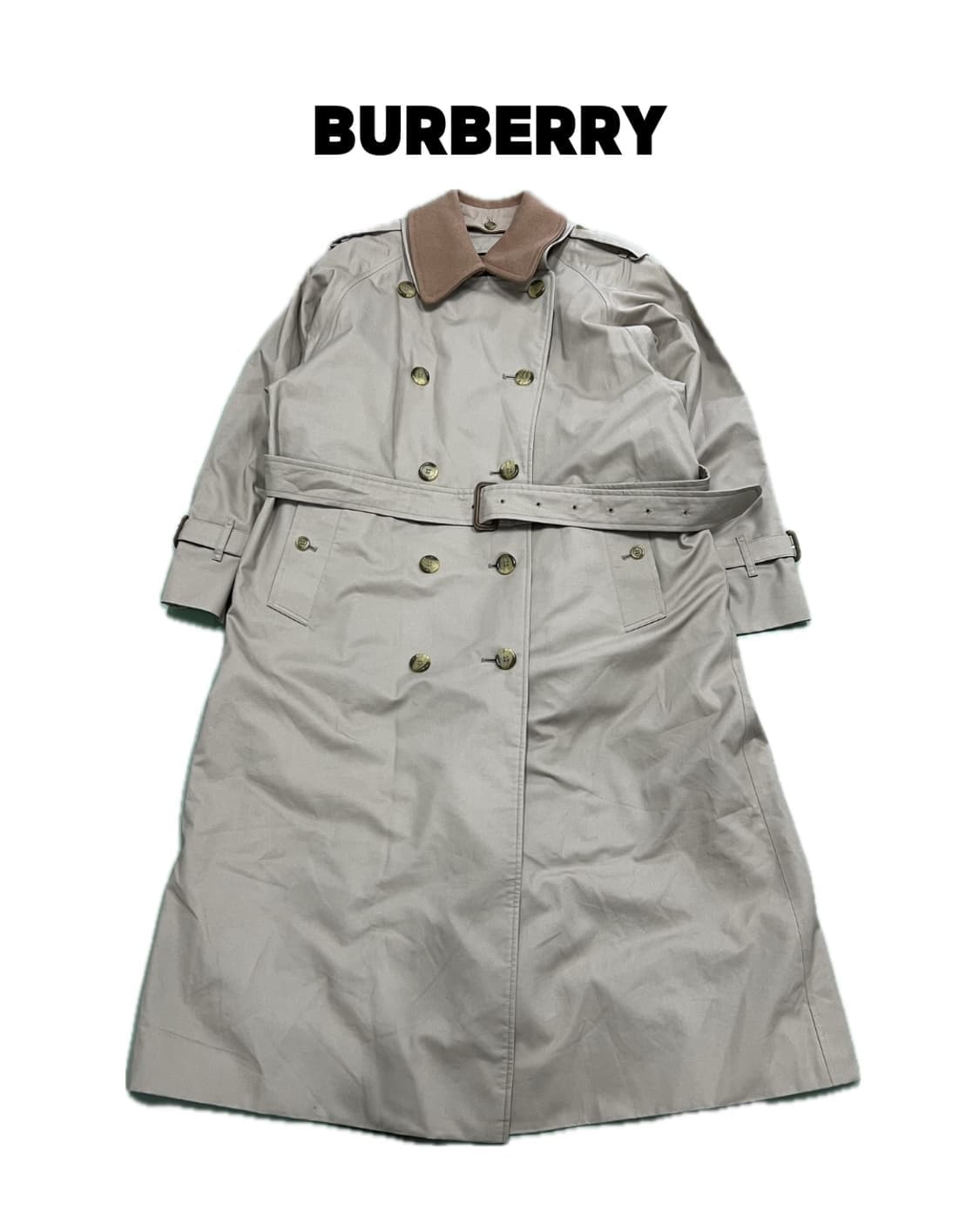 버버리 90s 우먼스 코튼 트렌치 롱 코트 (카라 라이너,라이너 포함) 상품이미지1