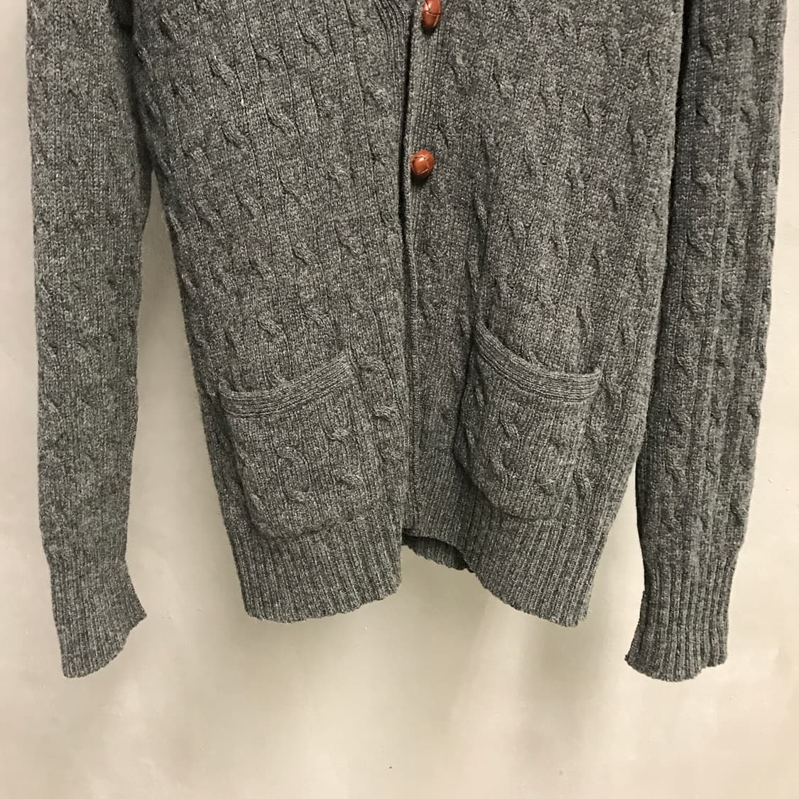 폴로 랄프로렌 케이블 니트 가디건 그레이 90 상품이미지3