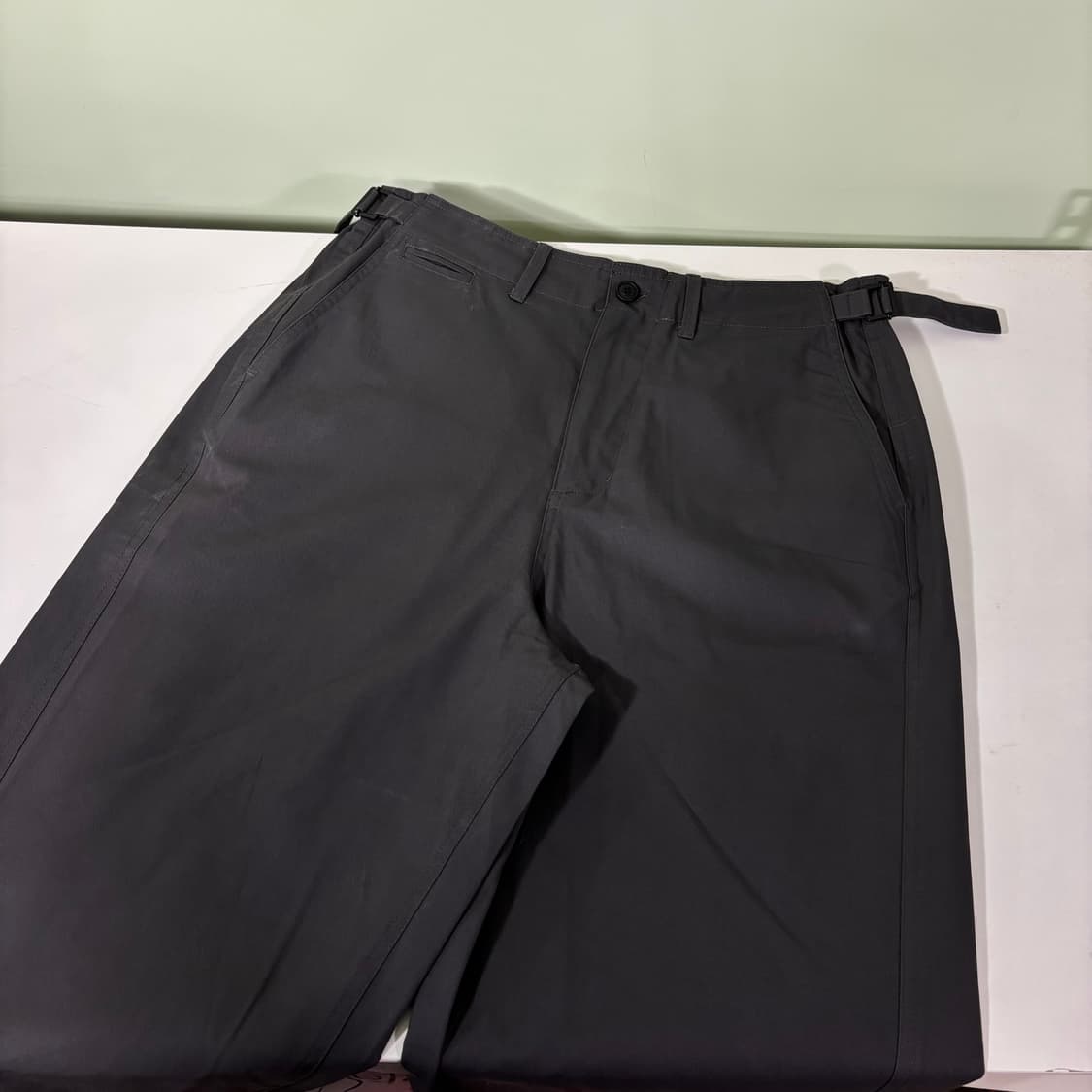 XL 세터 SATUR 인디고 원턱 세미와이드 데님팬츠 상품이미지6