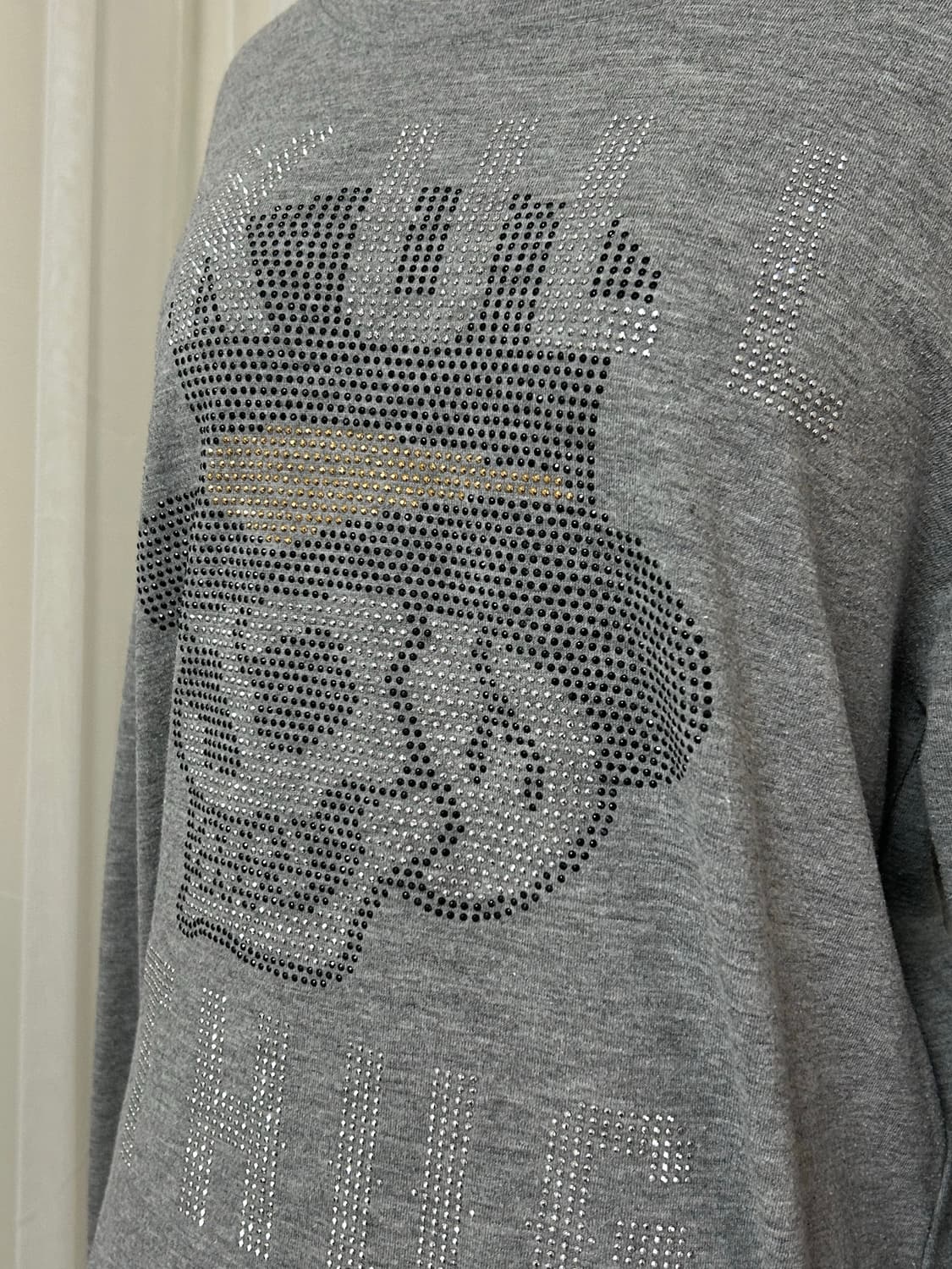 Y2K 펑크 큐빅디테일 해골 롱슬리브 상품이미지2