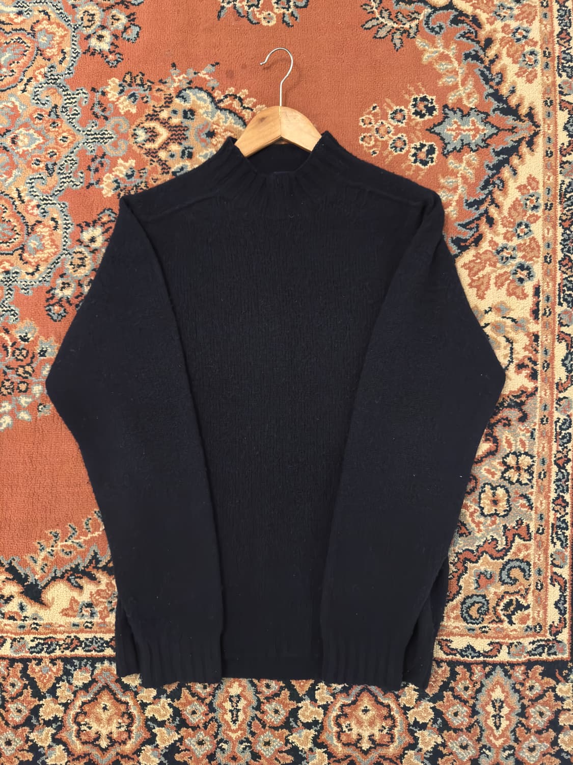 드레익스 Navy Brushed Shetland Mock Neck Jum 상품이미지1