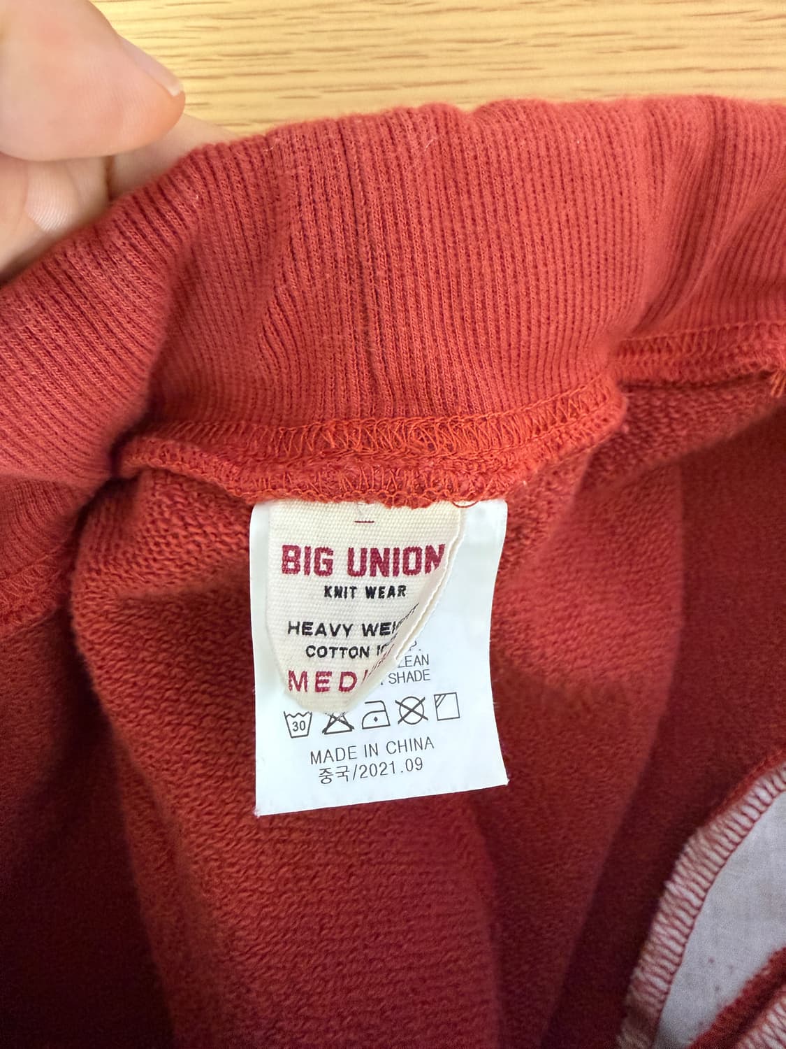 빅유니온(BIG UNION) 스웻 셋업(상의XL, 하의M) 상품이미지8