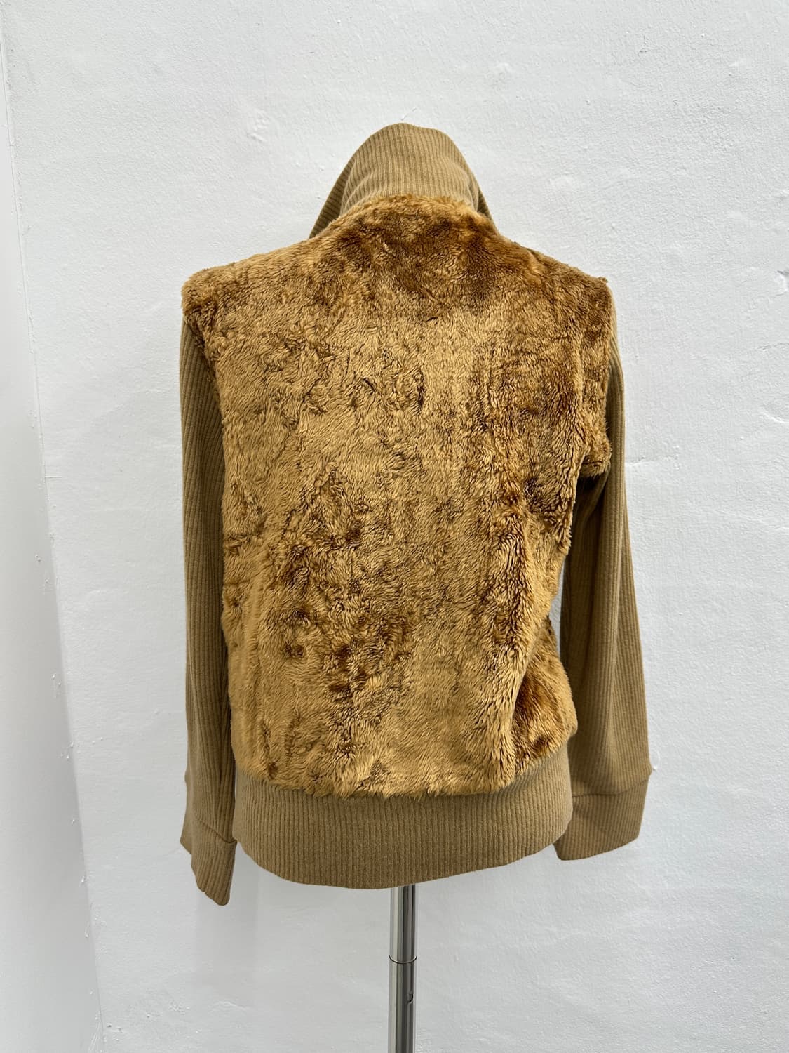 Camel fur knit zip up 상품이미지3