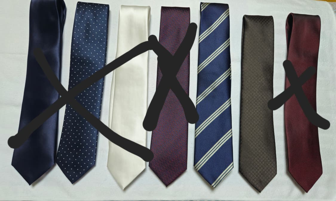 (미착용 새상품)국산 실크 넥타이 8개 상품이미지5