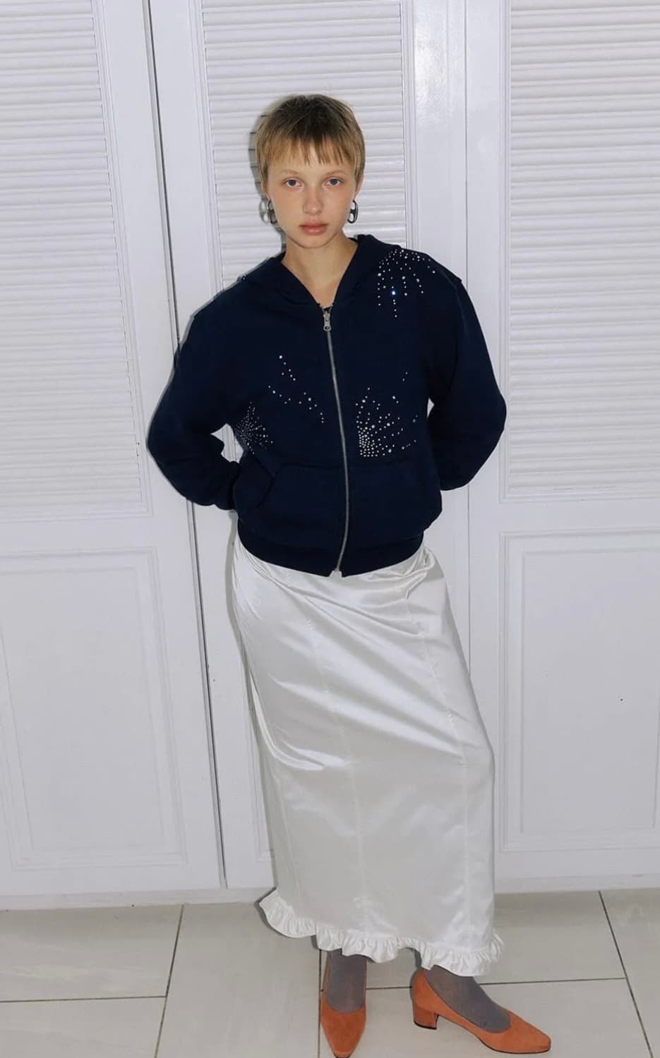 포지프레클즈 Crystal Reversible Hoodie-navy 상품이미지3