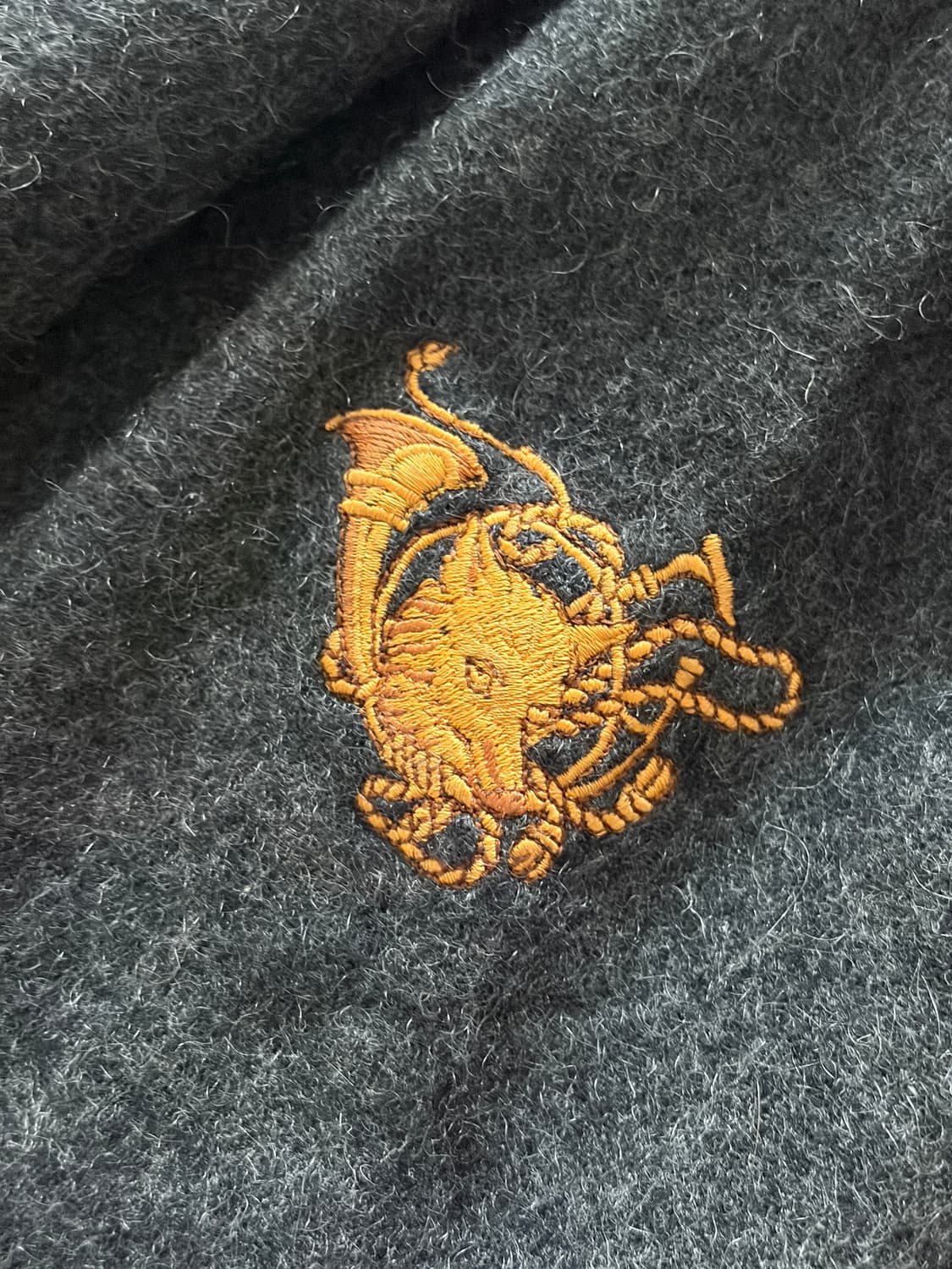 90s 빈티지 폴로 랄프로렌 여우 로고 캐시미어 머플러 상품이미지2