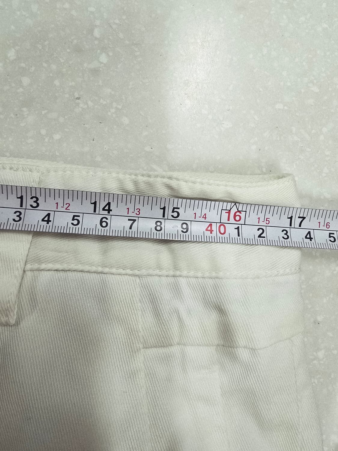 시스템  화이트 면바지 상품이미지7