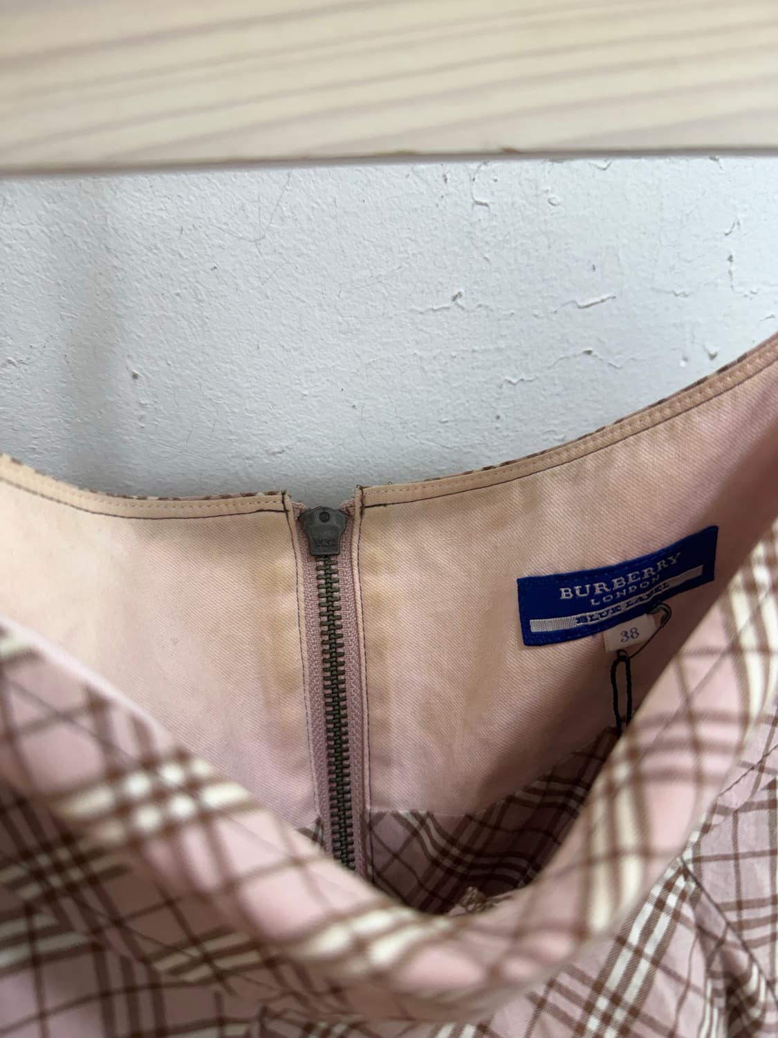 버버리 블루 라벨 핑크 체크 플리츠 스커트 🩷 상품이미지6
