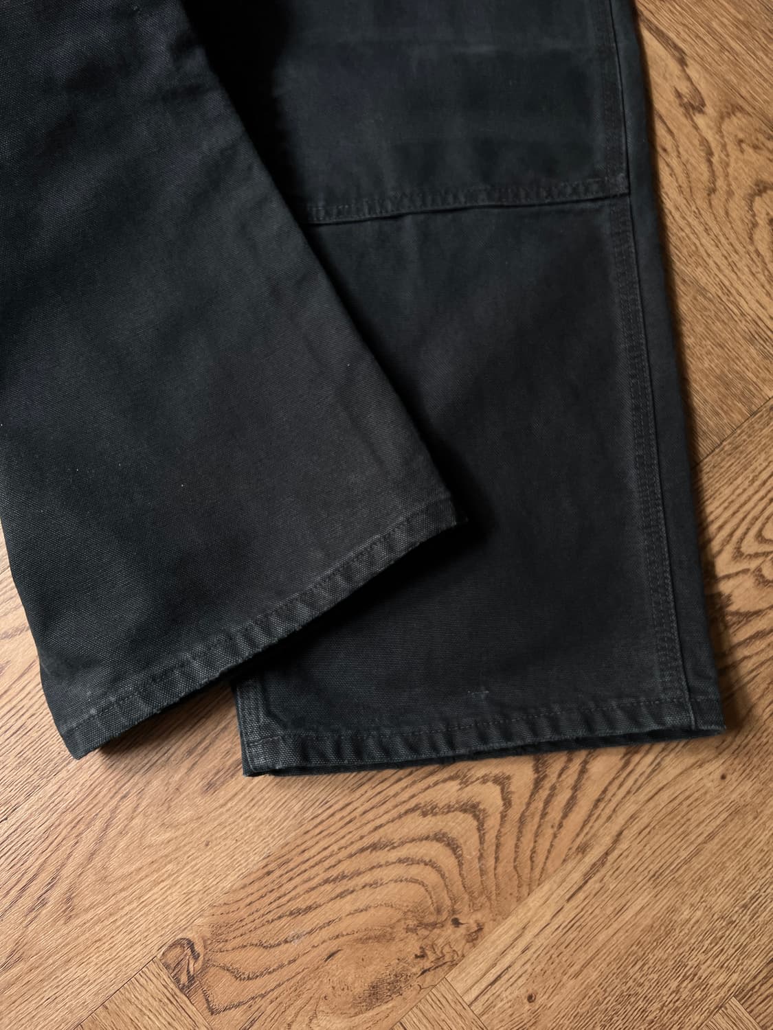 [34]칼하트 USA 빈티지 워싱 블랙 더블니 워크 팬츠 상품이미지6