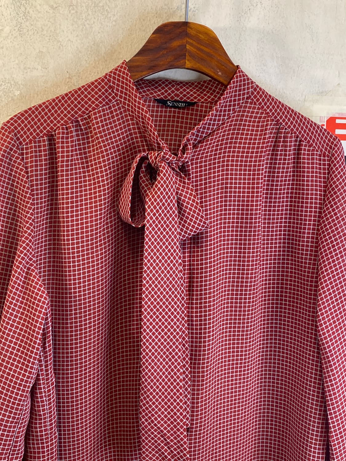 Japan vintage 체크블라우스 상품이미지3