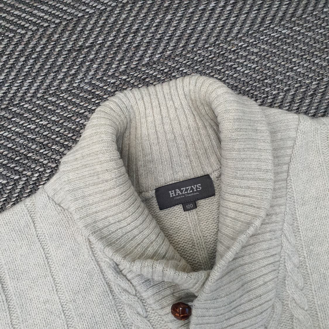 헤지스 울100 숄카라 니트 스웨터 남자105 상품이미지2