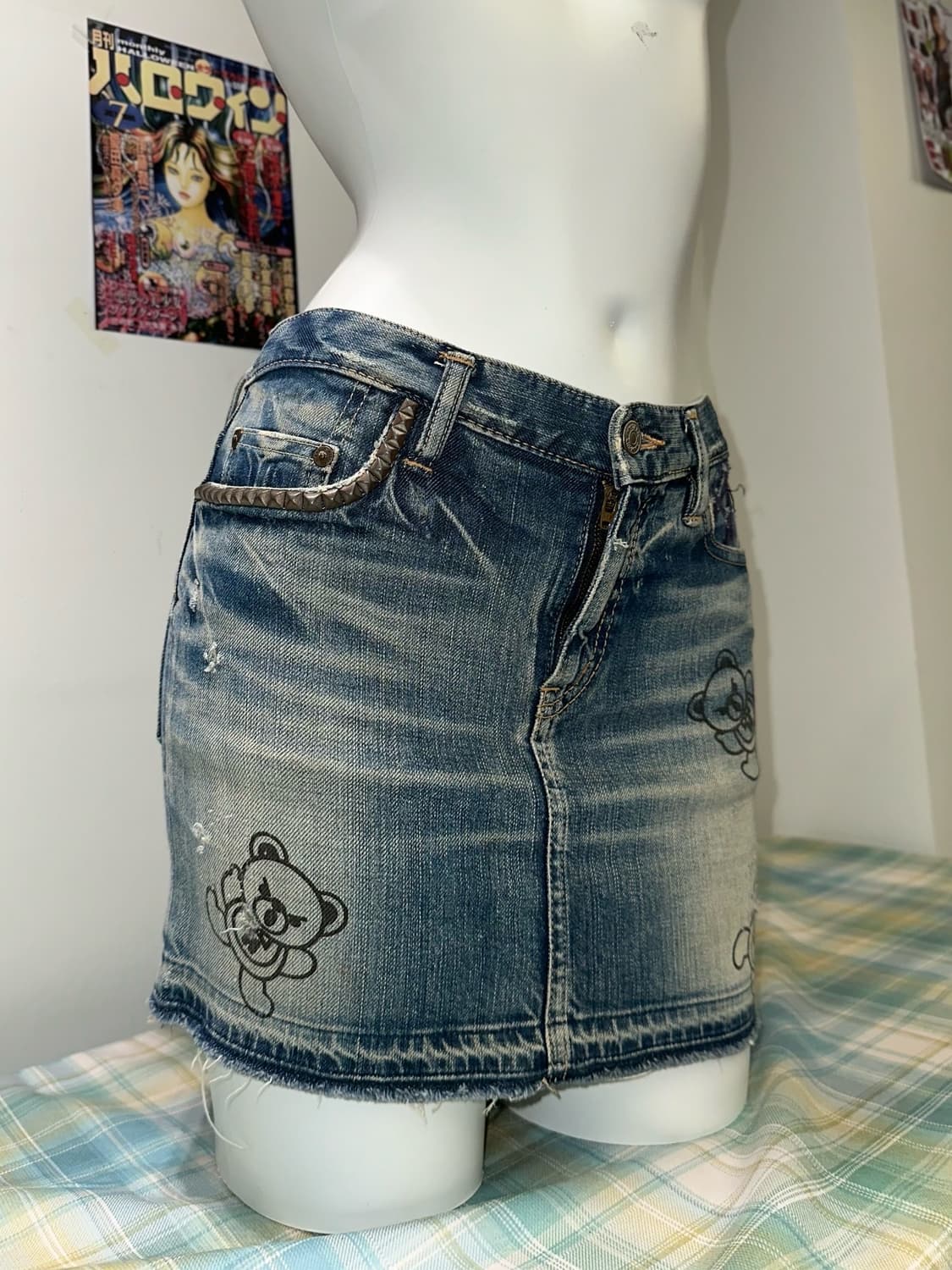 Puck Bear denim skirt 상품이미지3